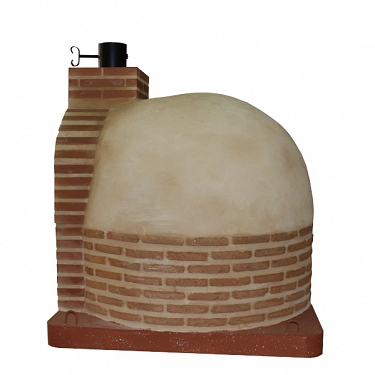 HORNO DE LEA CON HORNILLA ACABO EN TERRACOTA LADRILLO