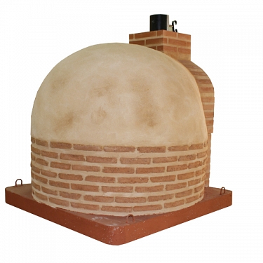 HORNO DE LEA CON HORNILLA ACABO EN TERRACOTA LADRILLO