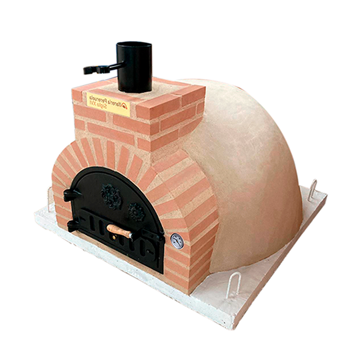 Horno de lea emb. ladrillo salmon acab. terracota frotasado